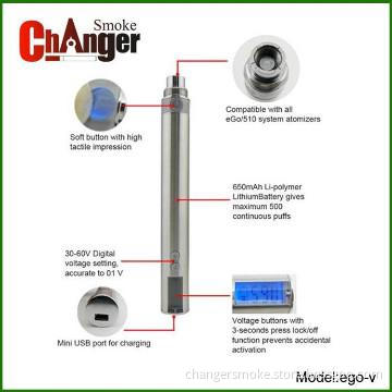 Hot LCD Screen Electronic Cigarette EGO V Variable Voltage